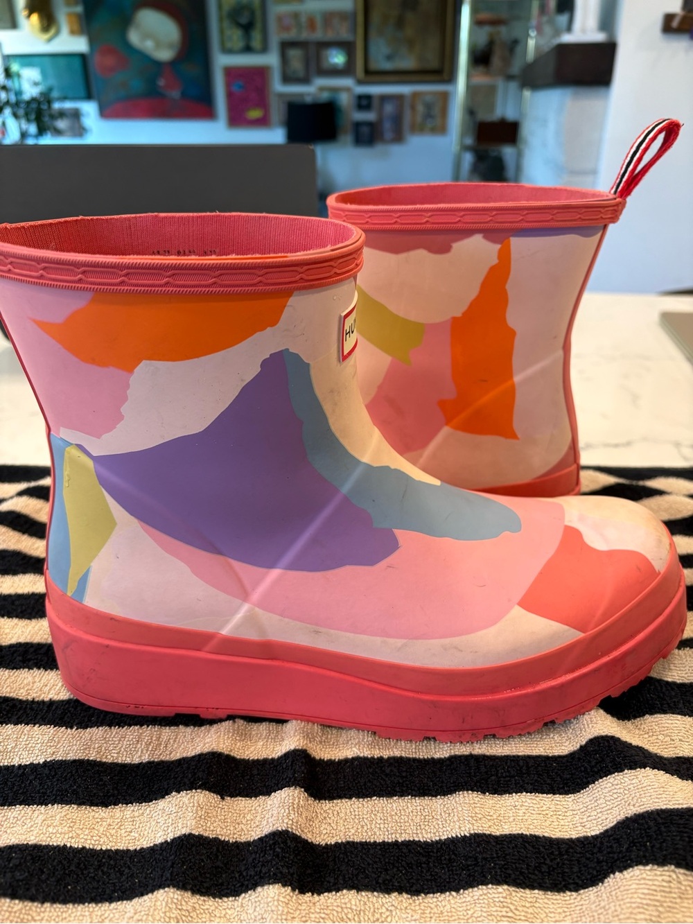 Hunter Original Play Glacial Camo Short Rain Boots US 10